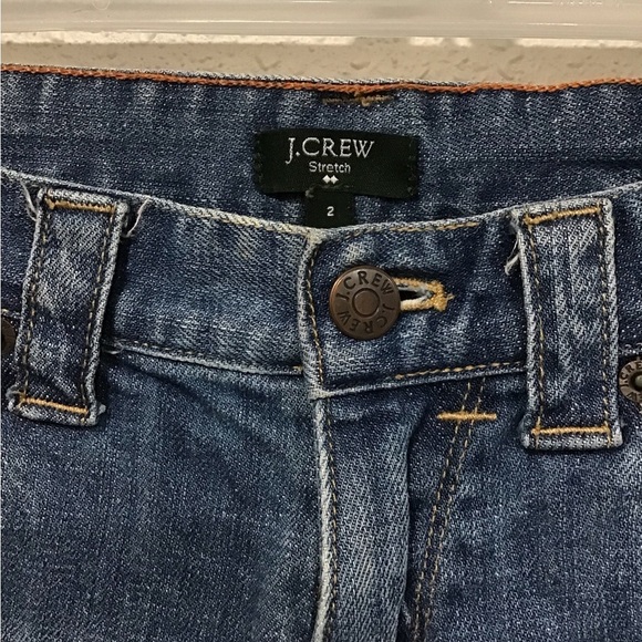 J. Crew Factory Women’s Denim Shorts Raw Hem Stretch Medium Wash 34619 Size 2 - Picture 2 of 4